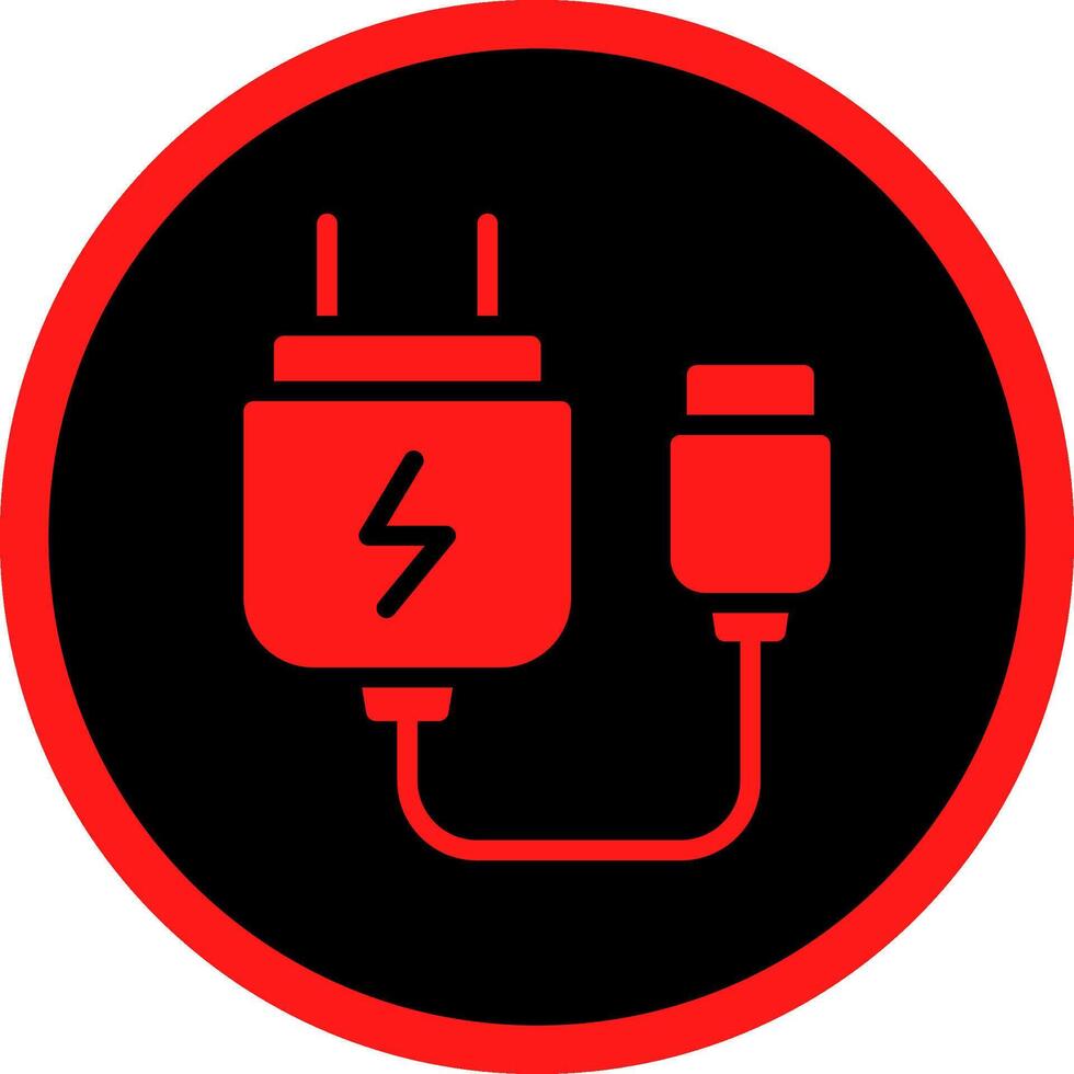 Glyph Red Icons Design vector
