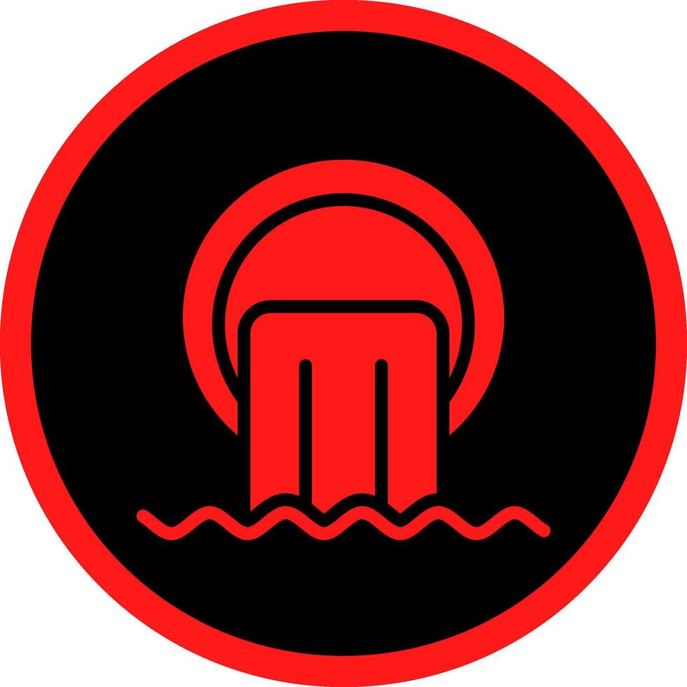 Glyph Red Icons Design vector