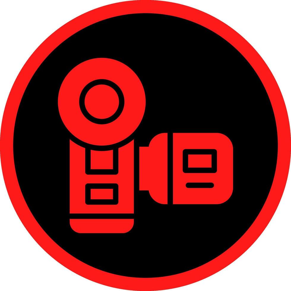 Glyph Red Icons Design vector