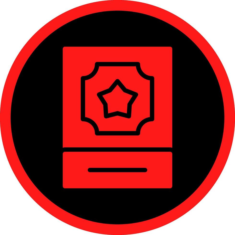 Glyph Red Icons Design vector