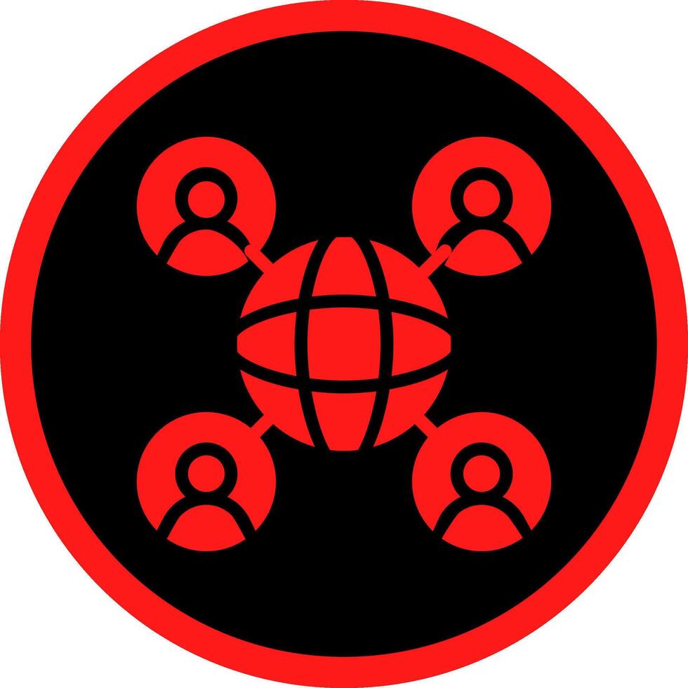 Glyph Red Icons Design vector