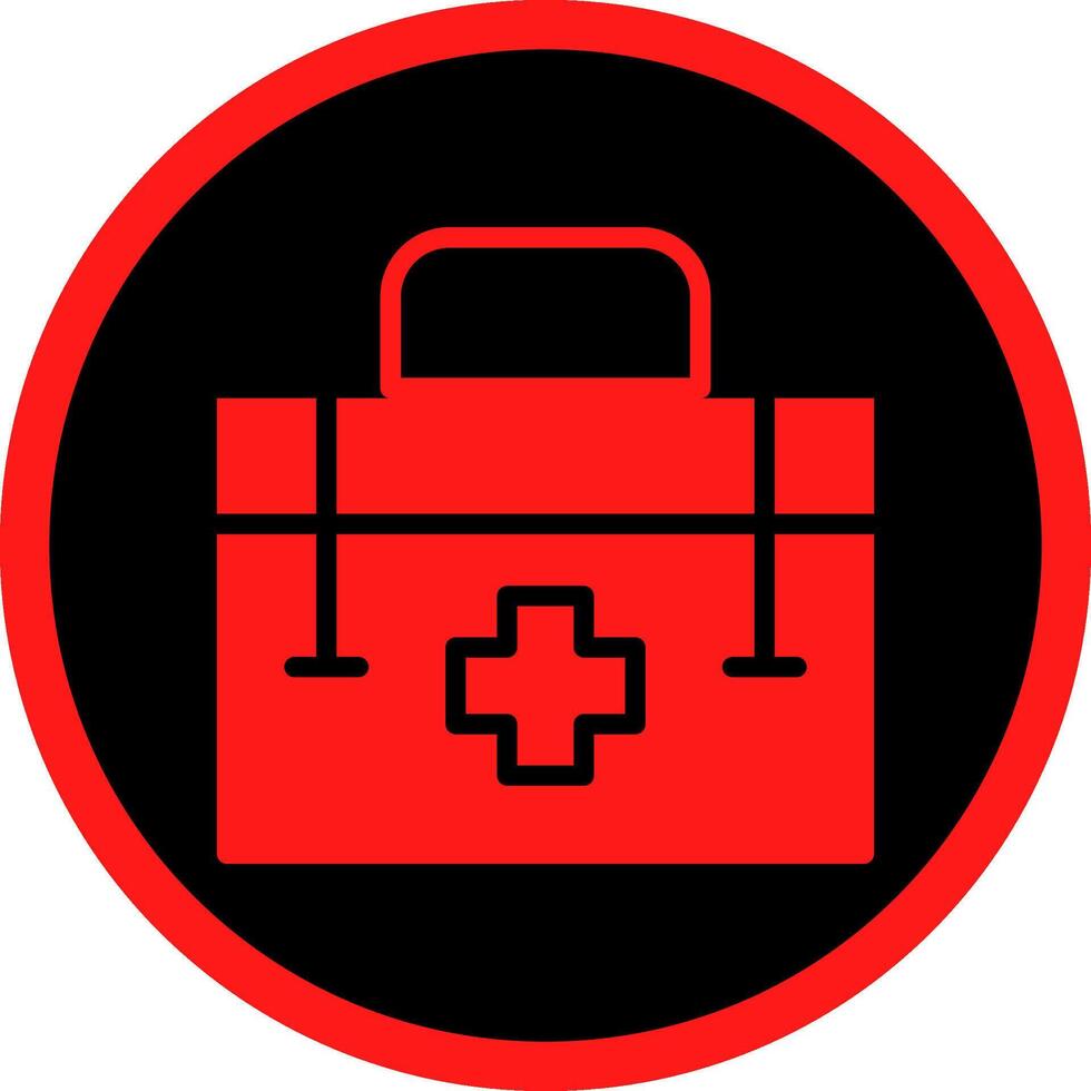 Glyph Red Icons Design vector