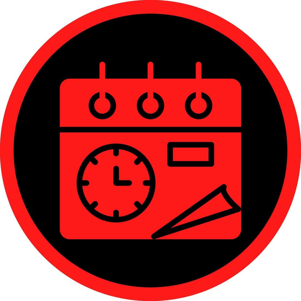 Glyph Red Icons Design vector