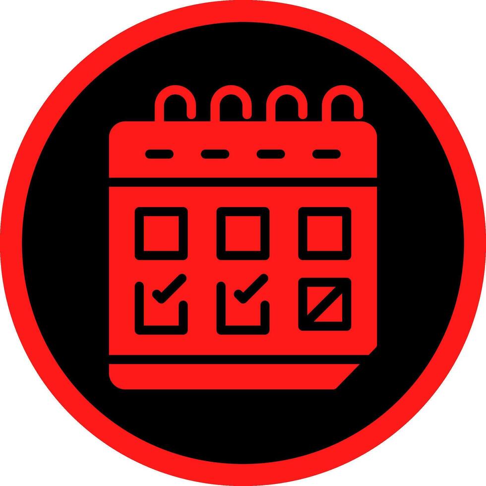 Glyph Red Icons Design vector