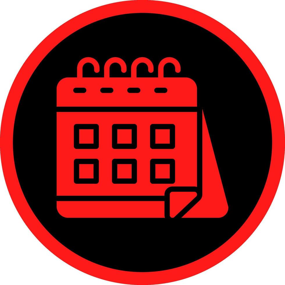 Glyph Red Icons Design vector