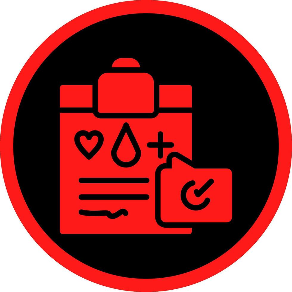 Glyph Red Icons Design vector