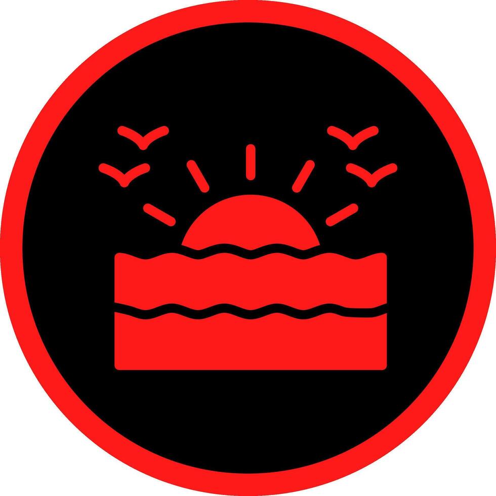 Glyph Red Icons Design vector