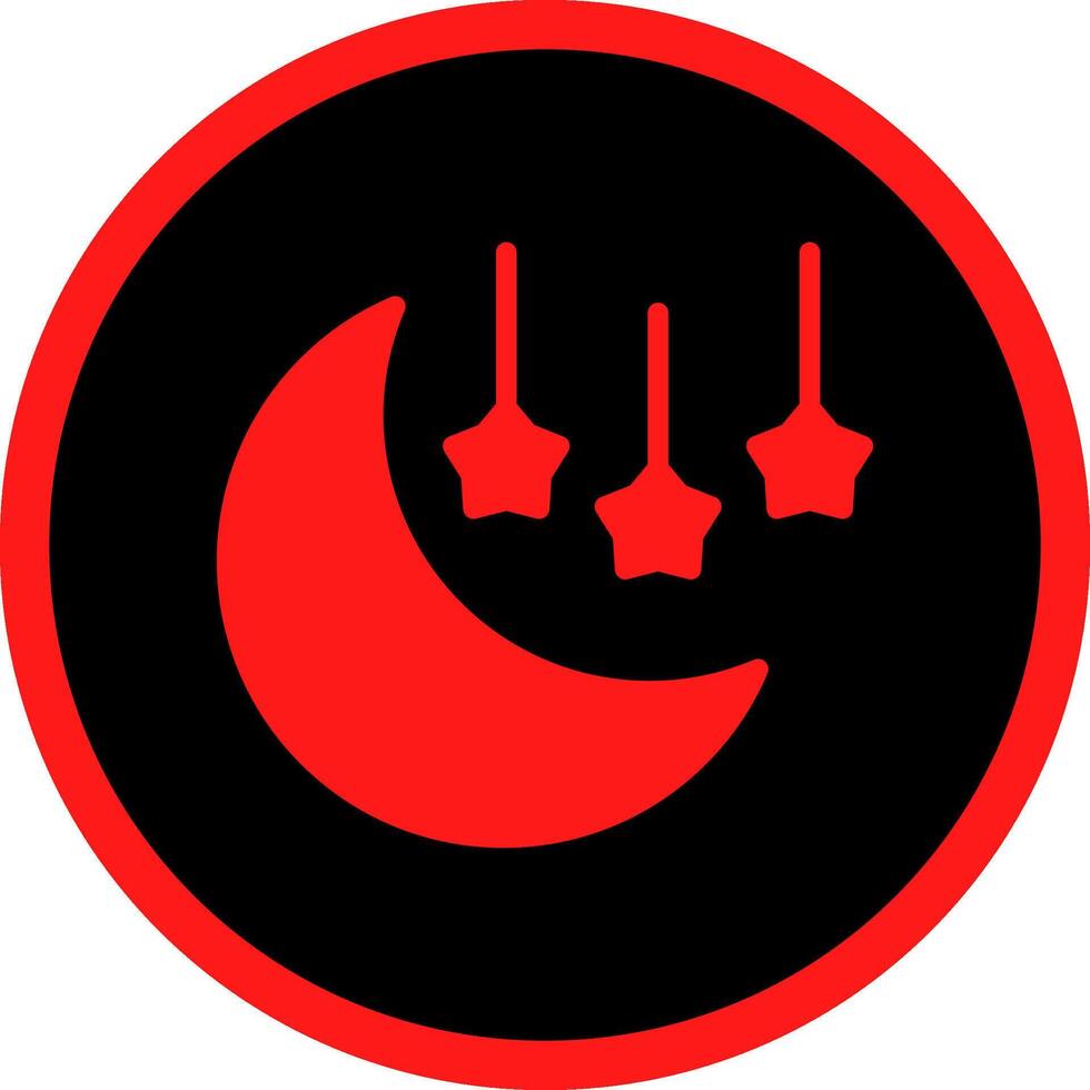 Moon And Stars Creative Icon Design vector