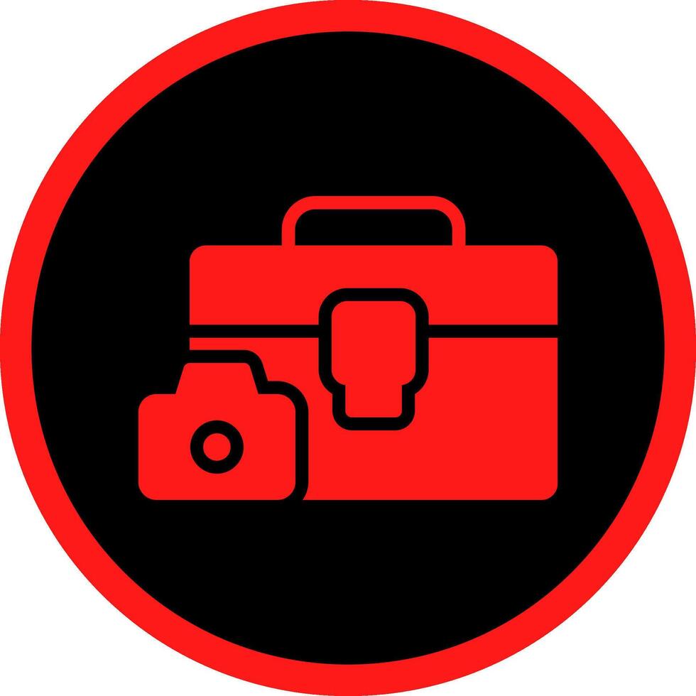 Camera Bag Creative Icon Design vector
