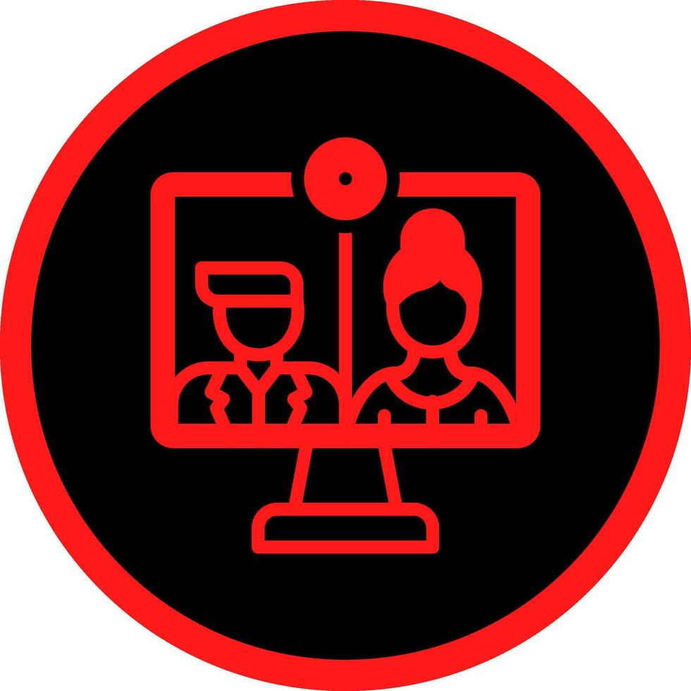 Online Interview Creative Icon Design vector