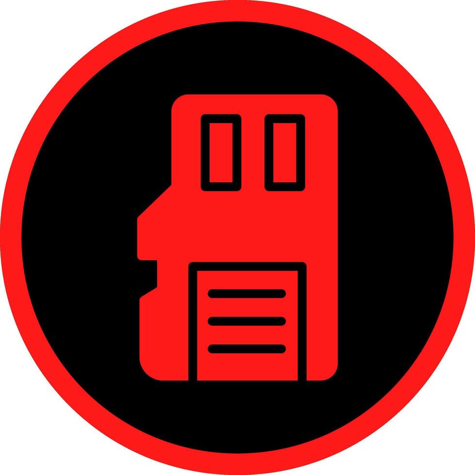 Sd Card Creative Icon Design vector