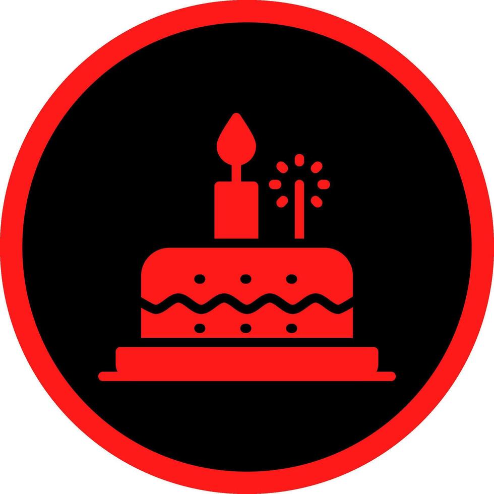 diseño de icono creativo de pastel de cumpleaños vector