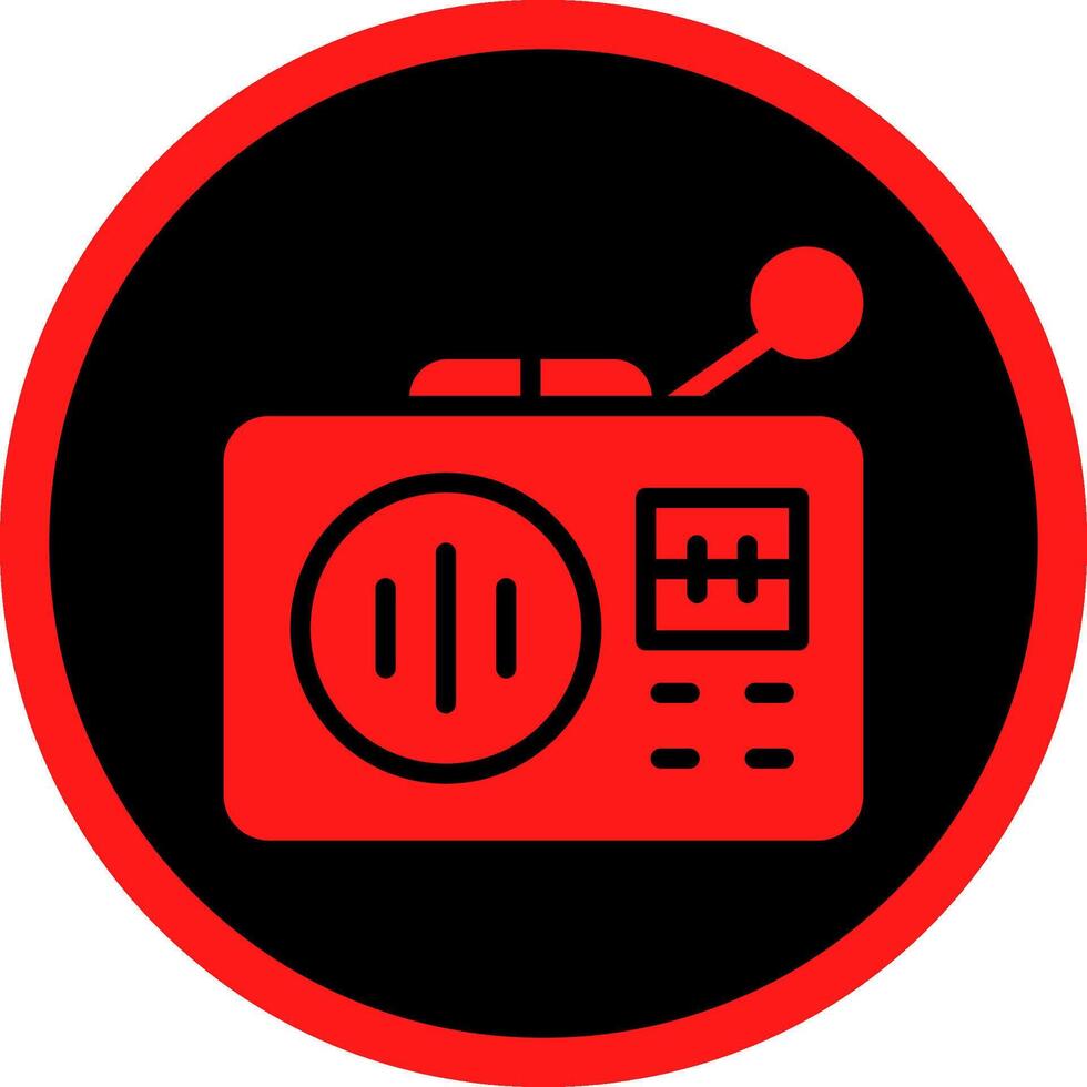 Glyph Red Icons Design vector