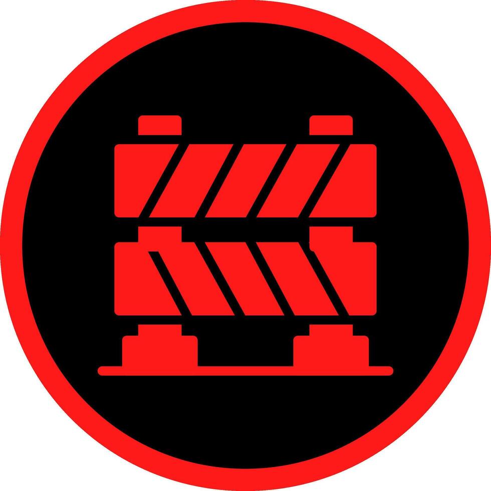 Road Barrier Creative Icon Design vector