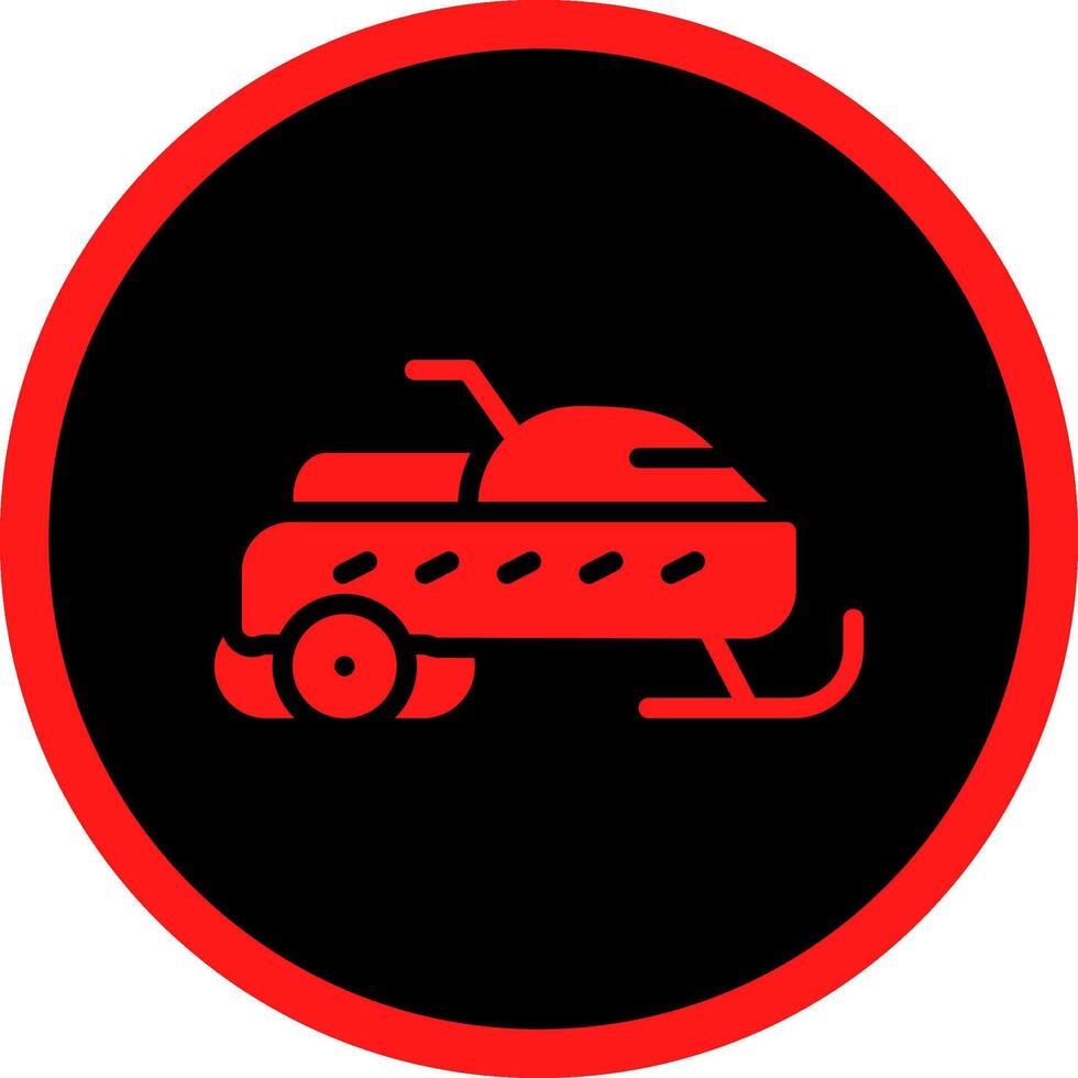 Snowmobile Creative Icon Design vector
