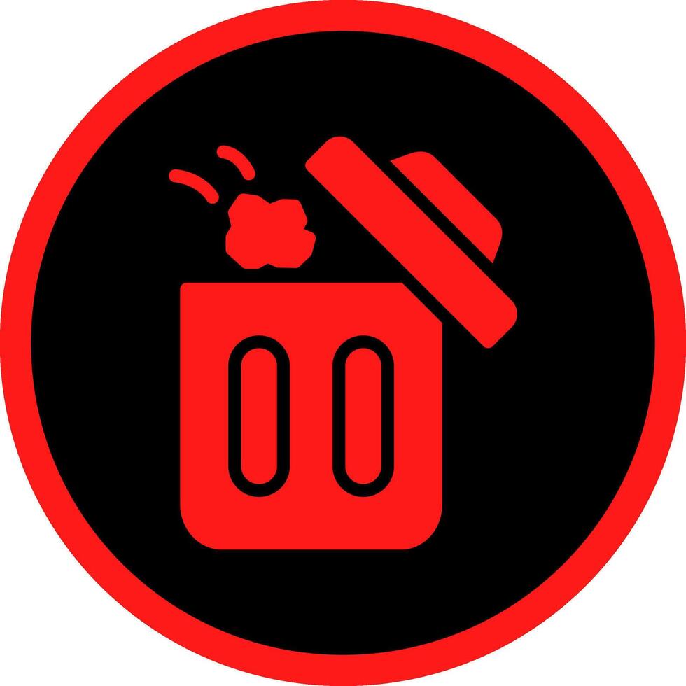Throwing Trash Creative Icon Design vector