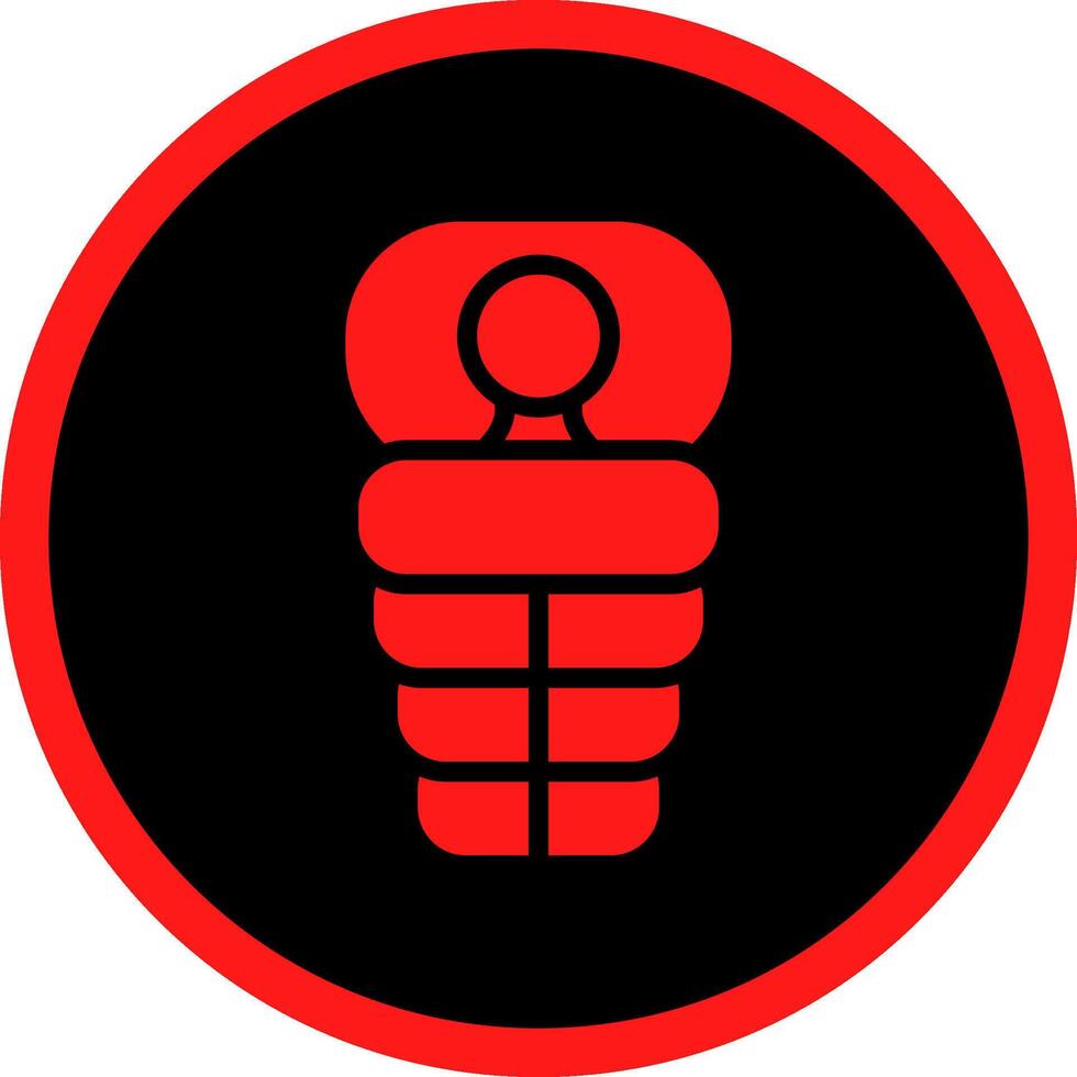 Sleeping Bag Creative Icon Design vector