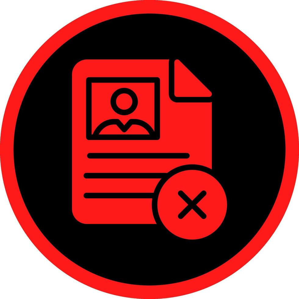 Rejected Creative Icon Design vector