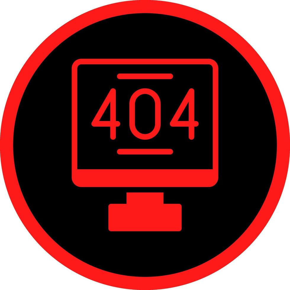 Error 404 Creative Icon Design vector