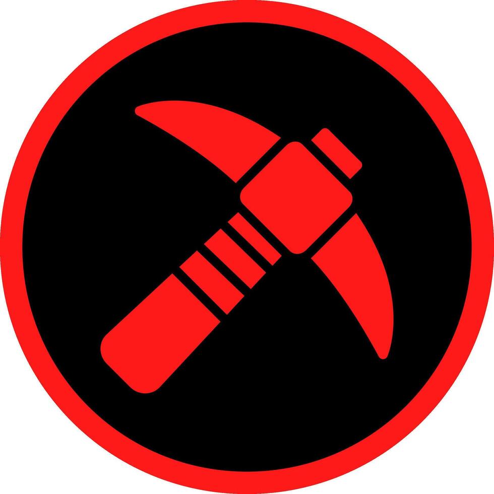 Pickaxe Creative Icon Design vector