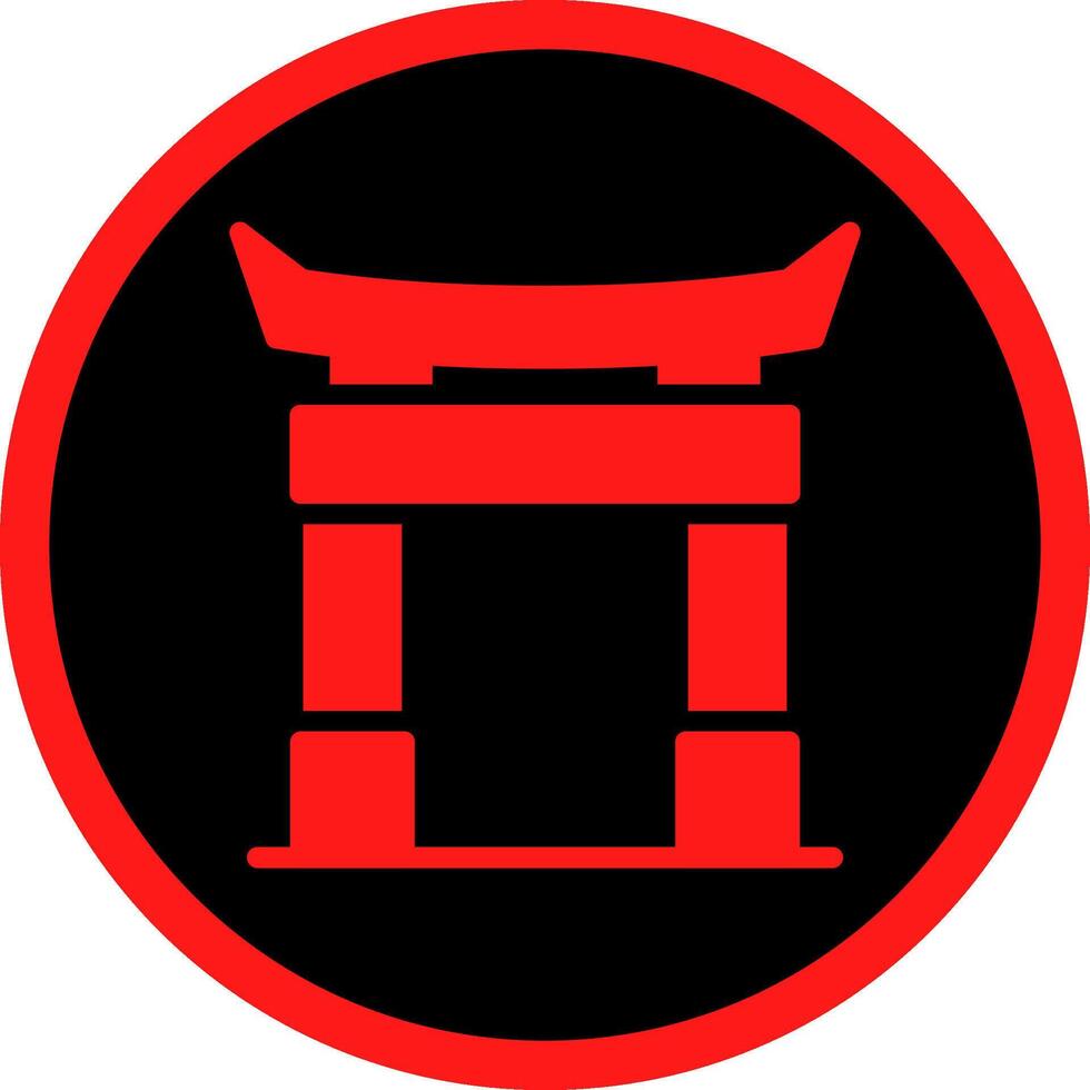 diseño de icono creativo de puerta torii vector