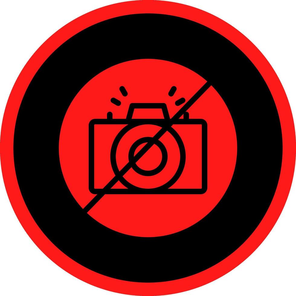 No Camera Creative Icon Design vector