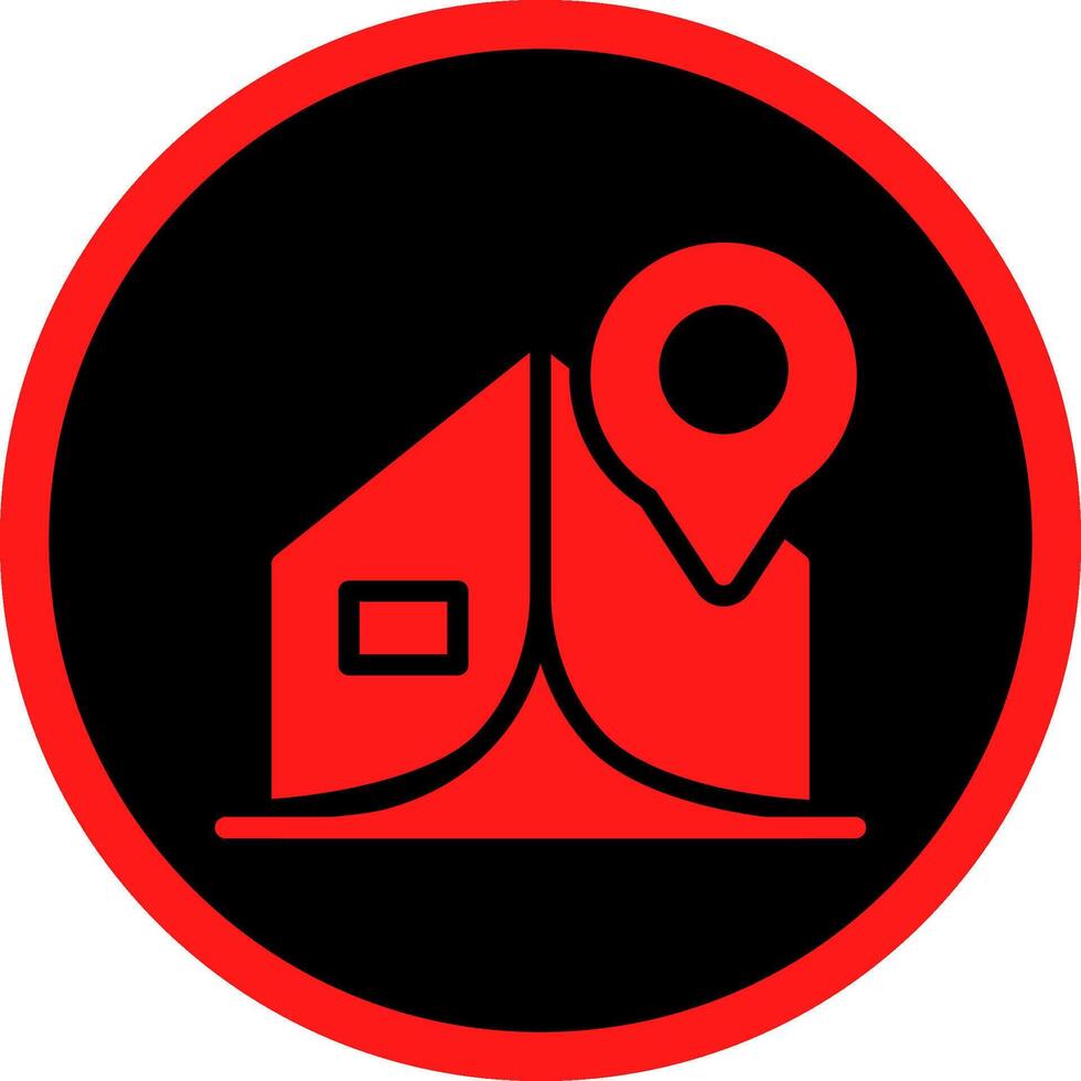 Camp Location Creative Icon Design vector