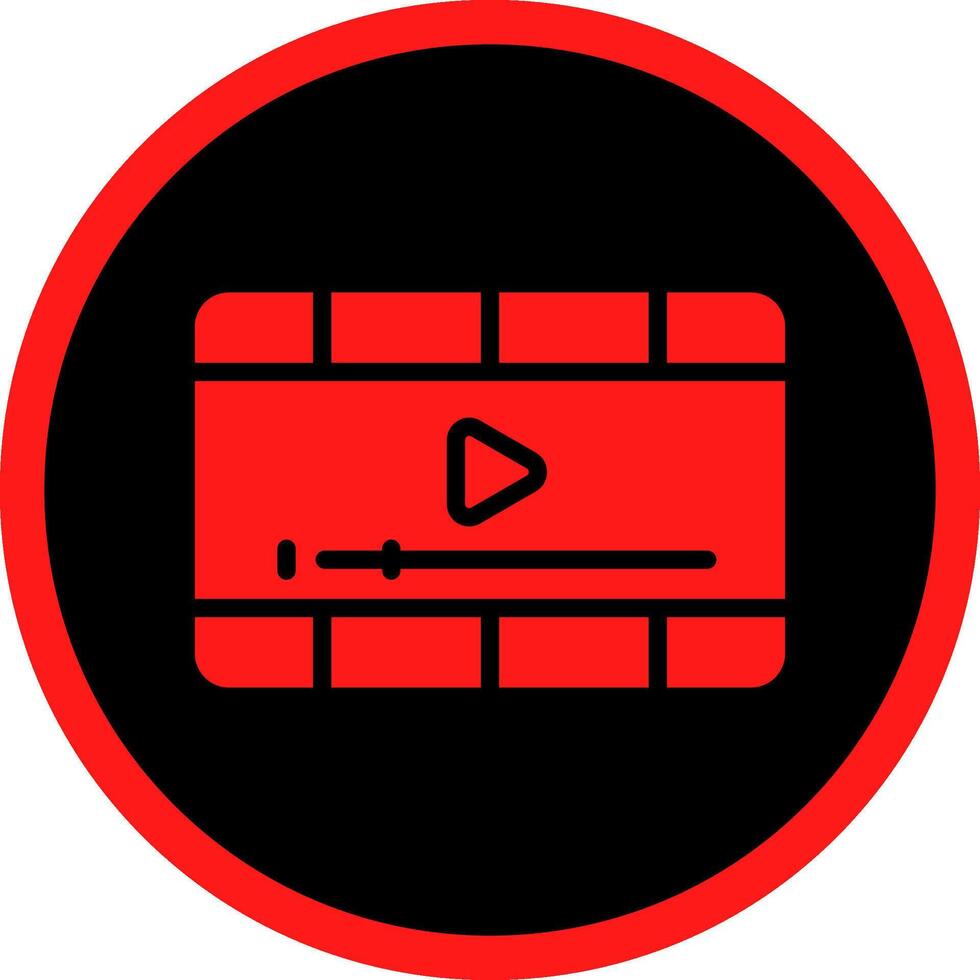 Video Player Creative Icon Design vector