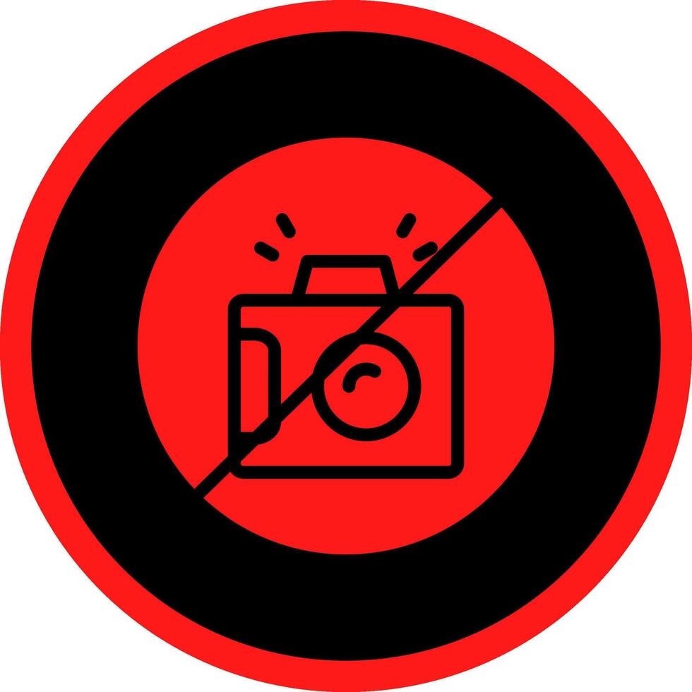 No Camera Creative Icon Design vector