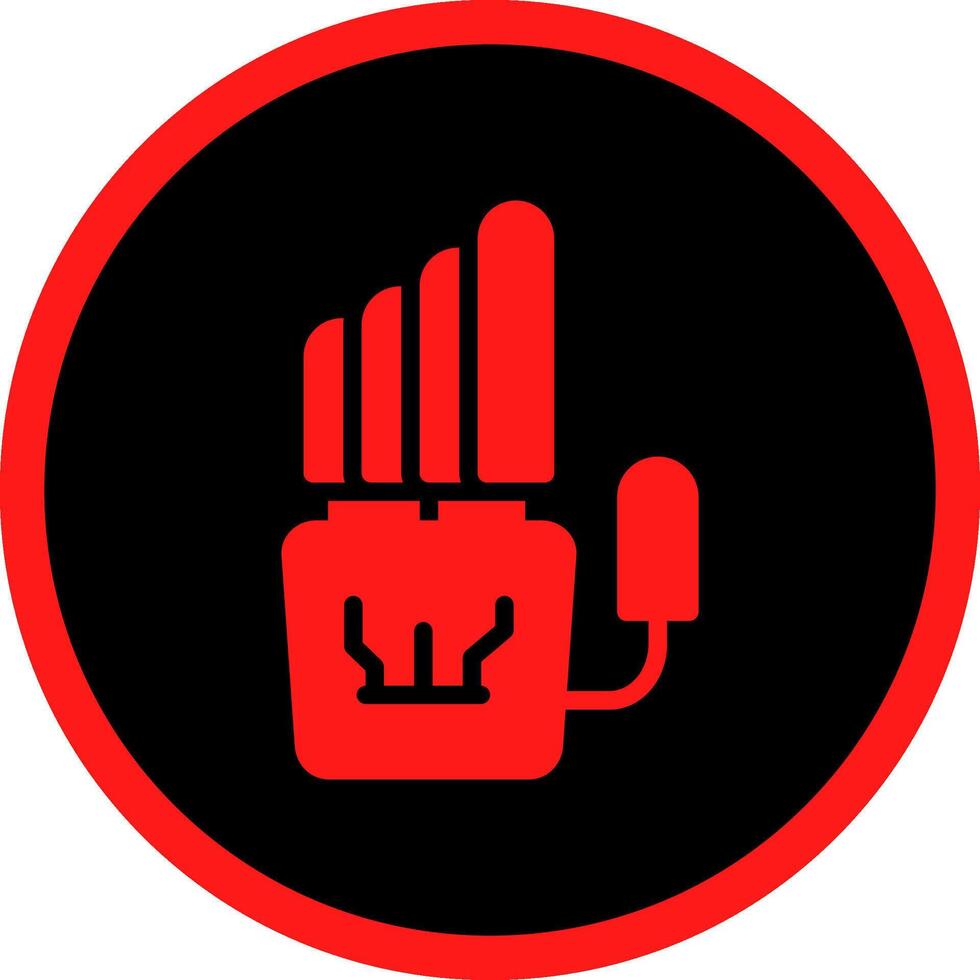 Robot Hand Creative Icon Design vector