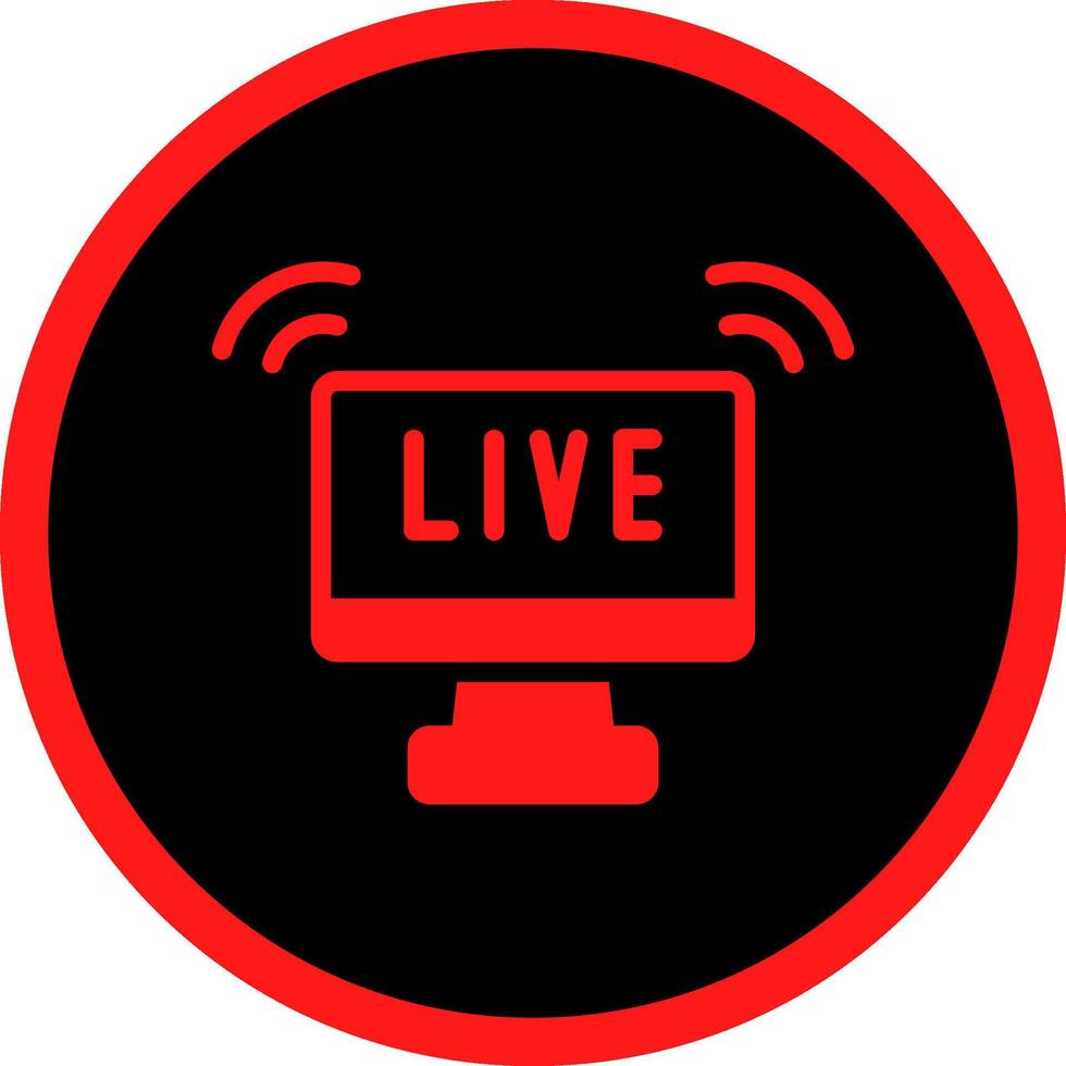 Live Streaming Creative Icon Design vector