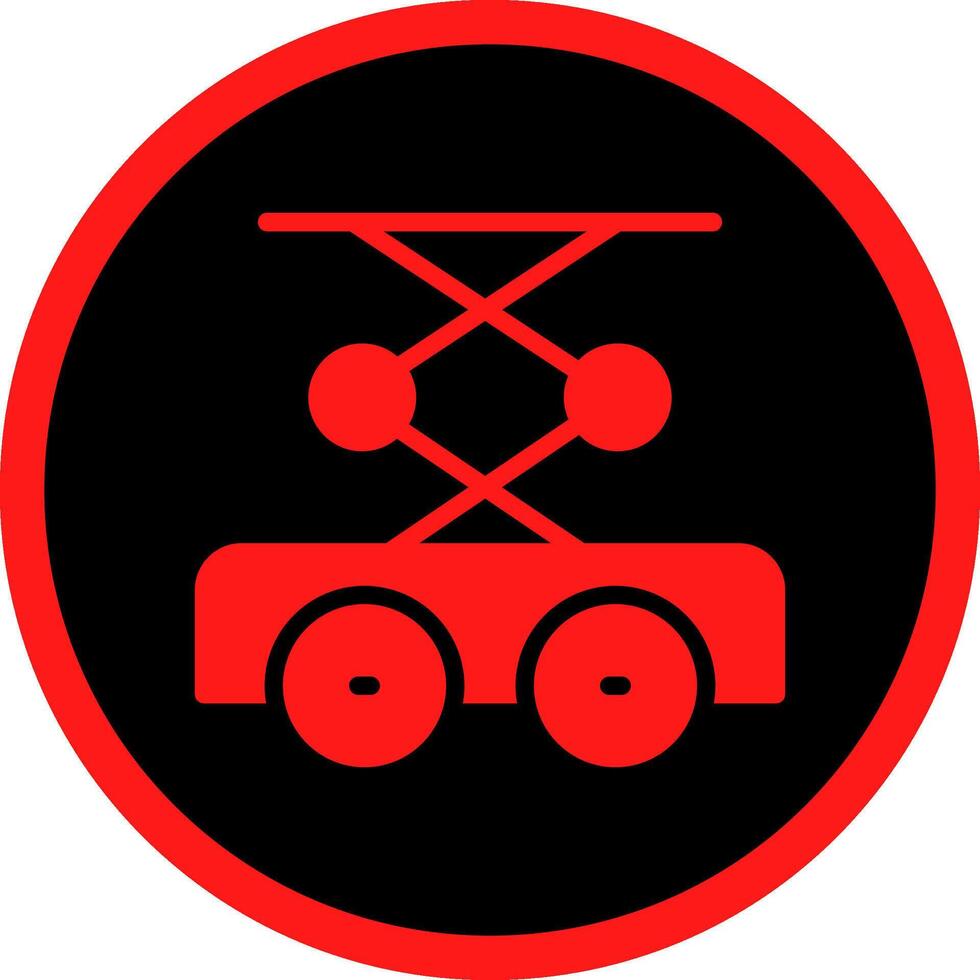 Scissor Lift Creative Icon Design vector
