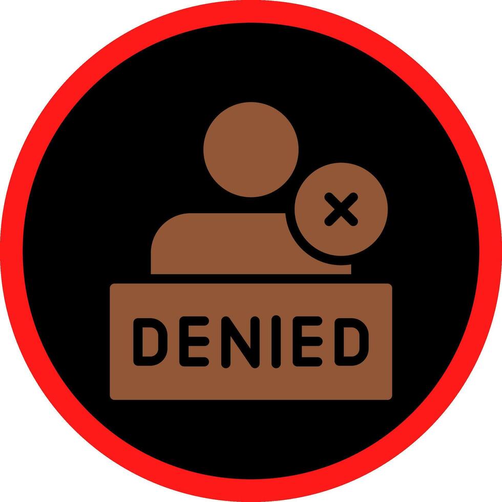Denied Creative Icon Design vector