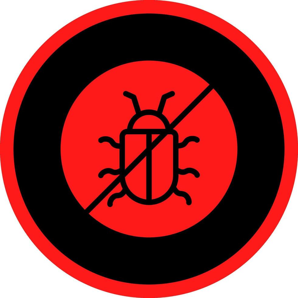 No Bug Creative Icon Design vector