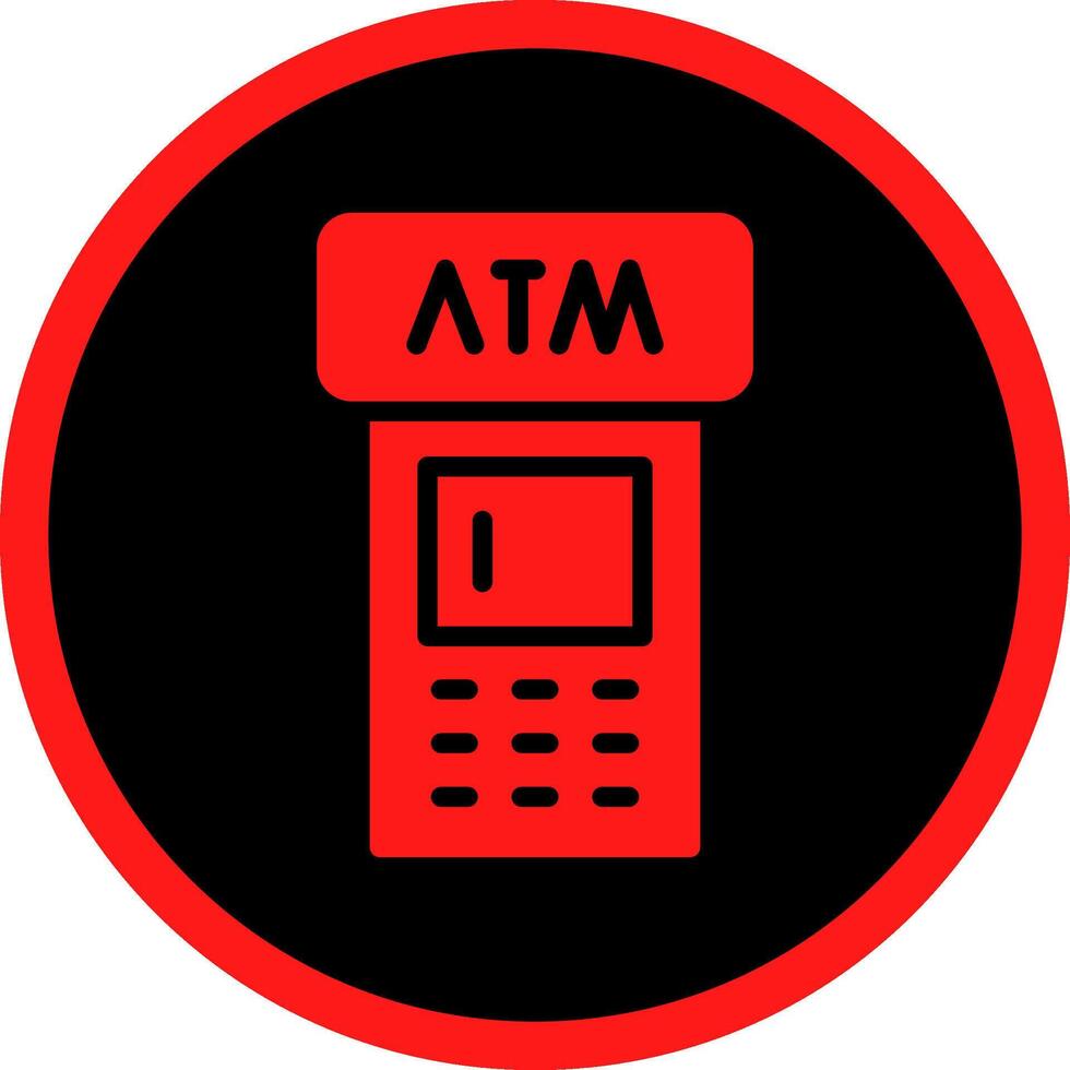 ATM Machine Creative Icon Design vector