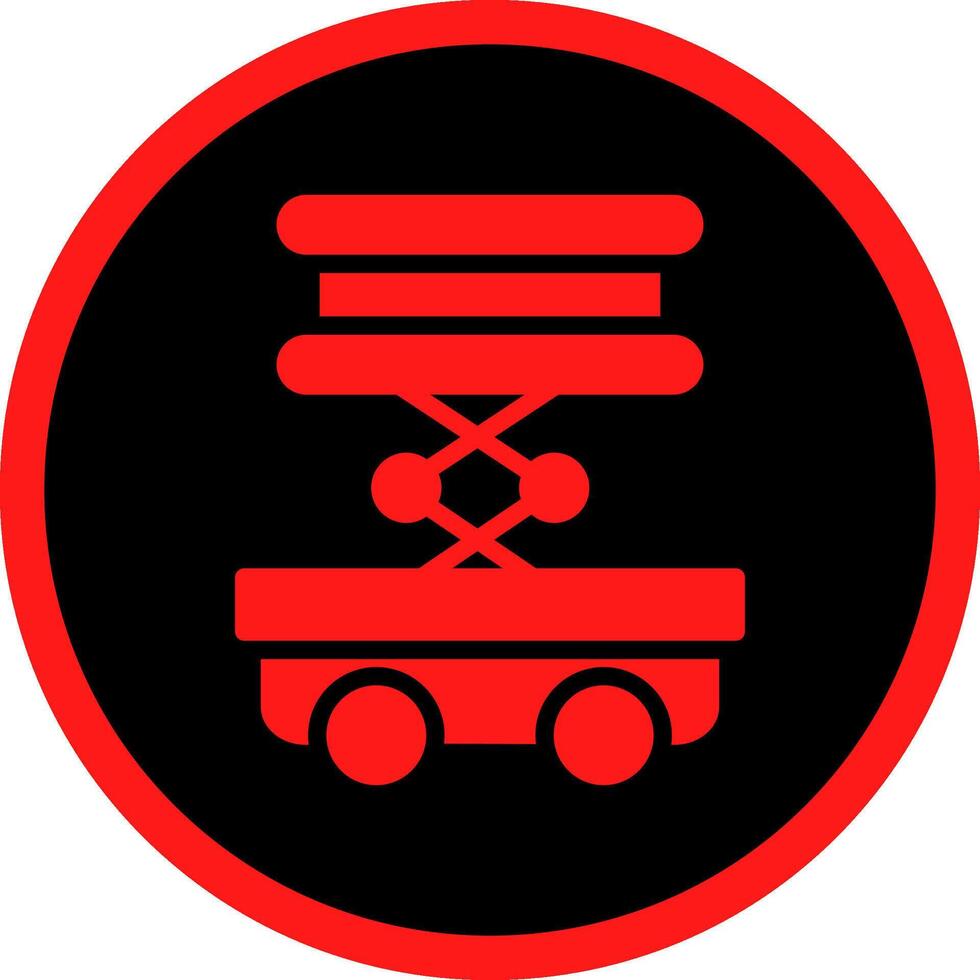 Scissor Lift Creative Icon Design vector