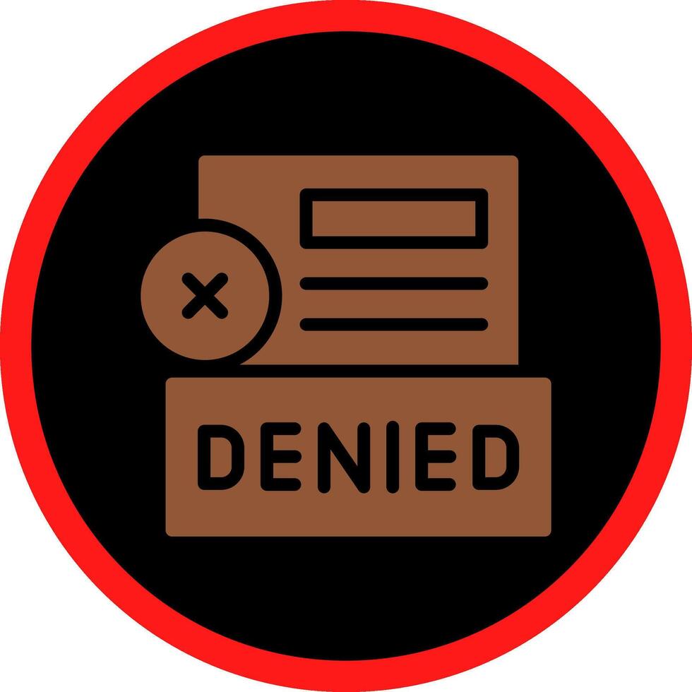Denied Creative Icon Design vector