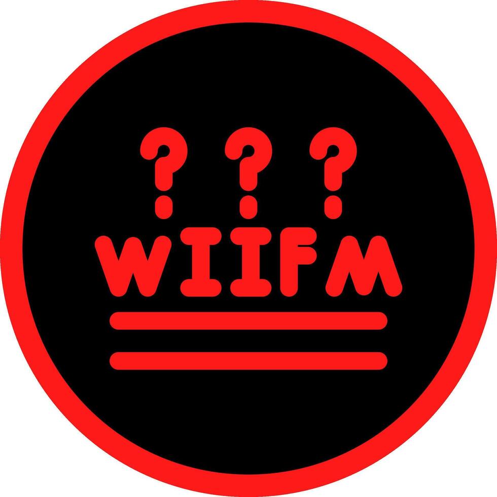 Wiifm creativo icono diseño vector