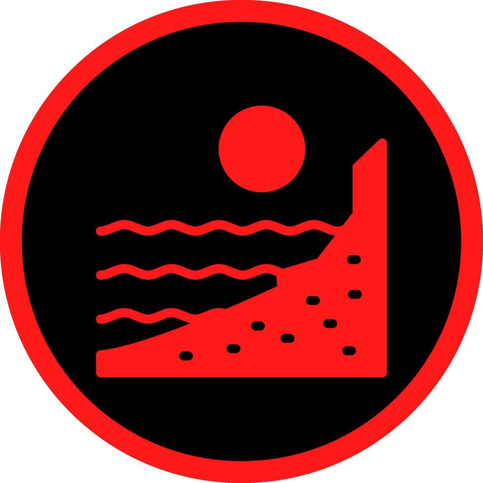 Shore Landscape Creative Icon Design vector