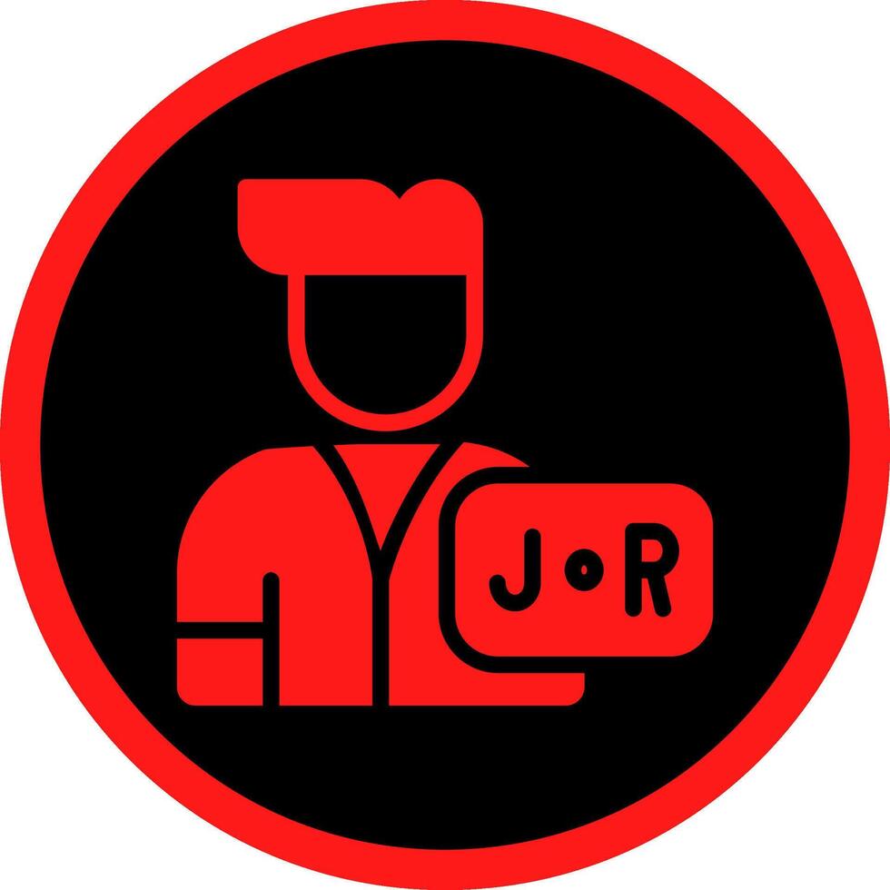 Junior Sales Rep Creative Icon Design vector