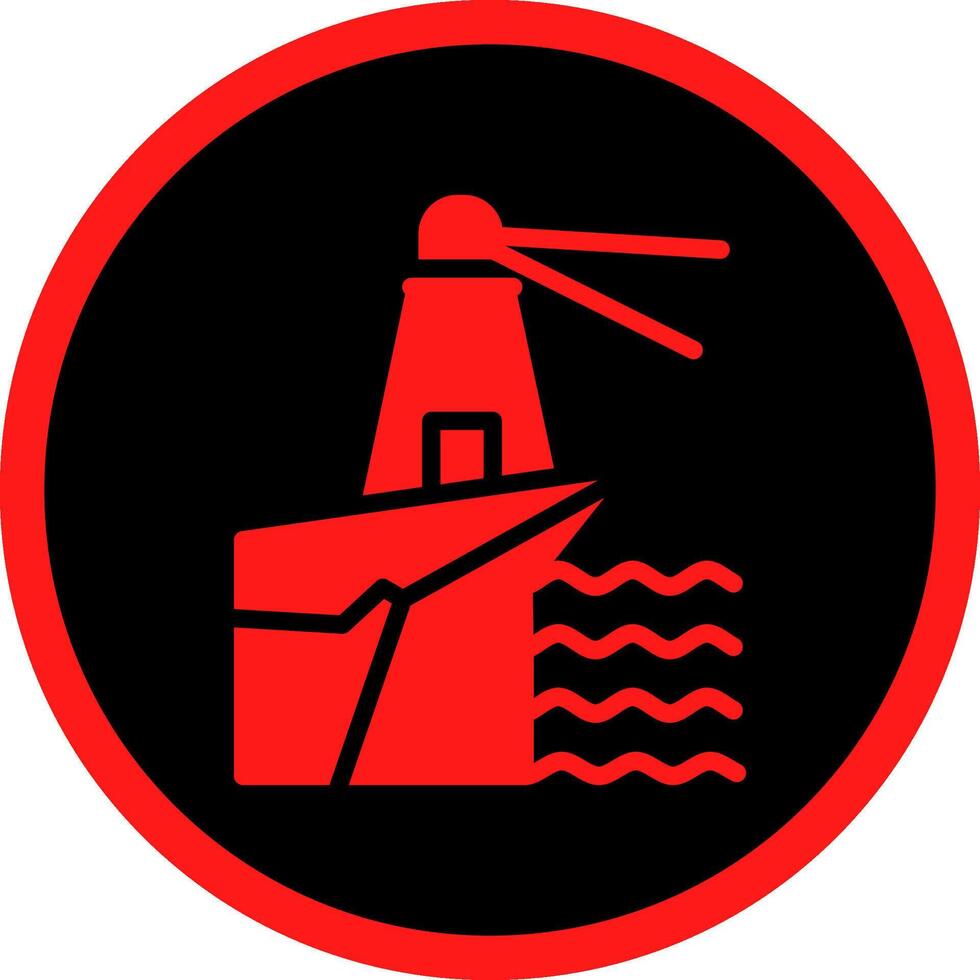 Lighthouse Landscape Creative Icon Design vector