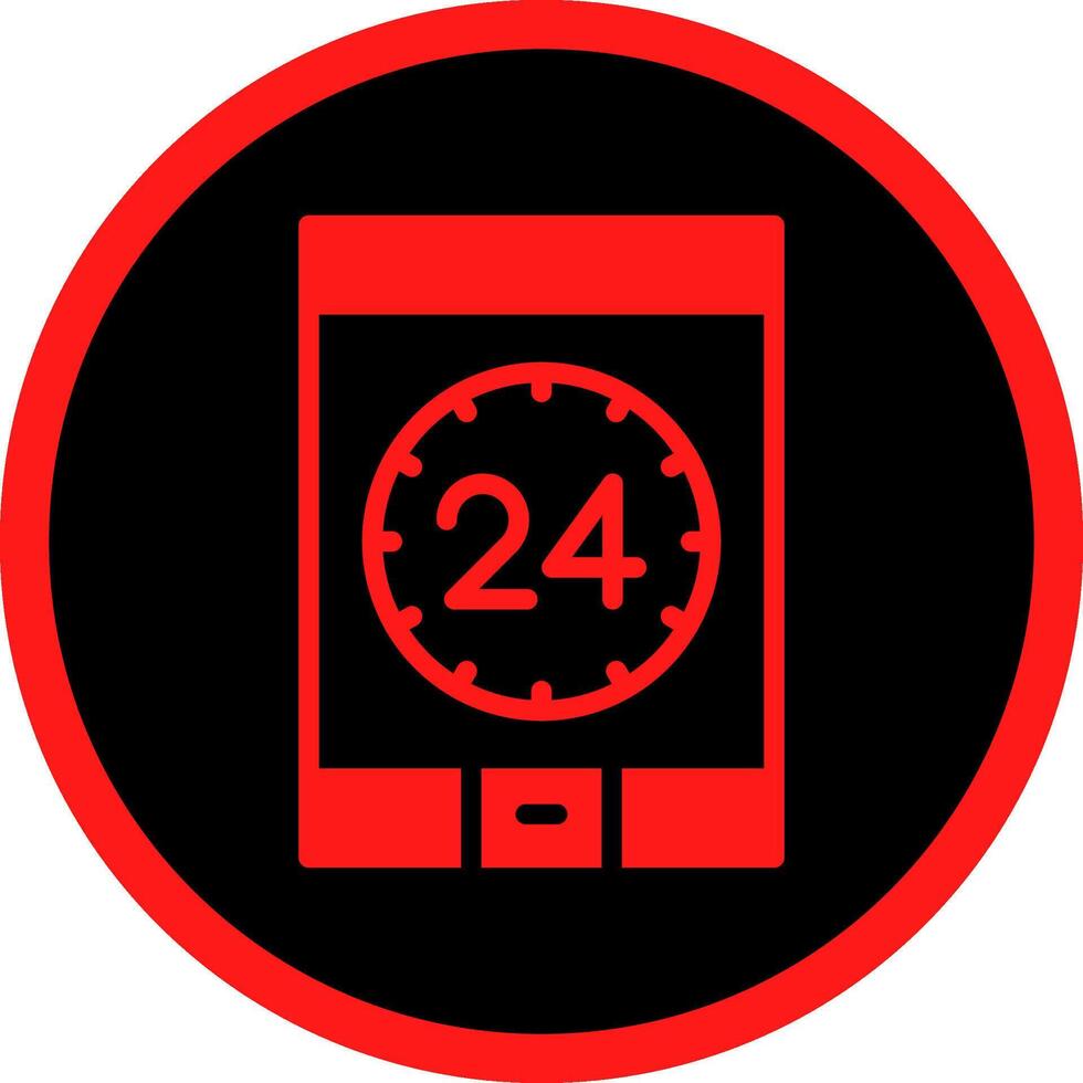 24 Hour Service Creative Icon Design vector