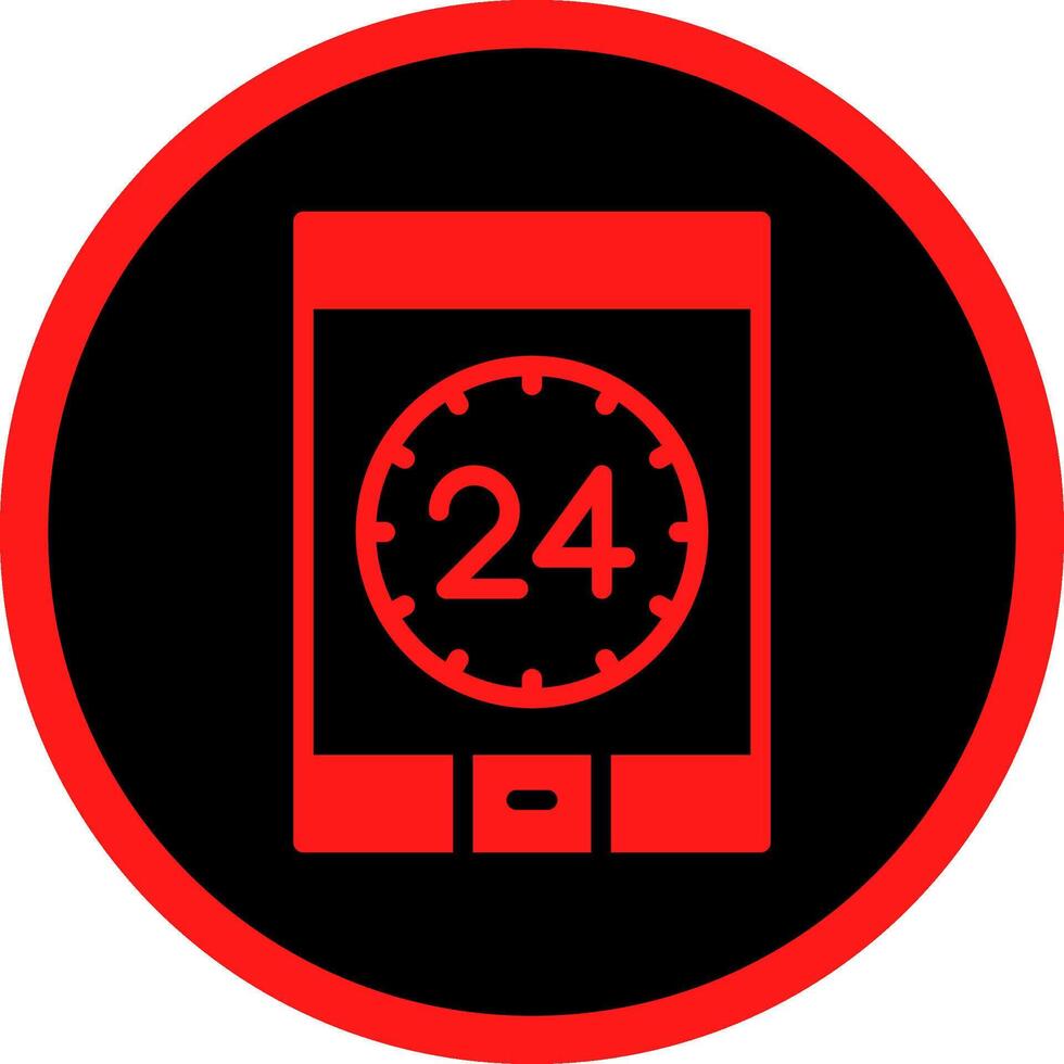 24 Hour Service Creative Icon Design vector