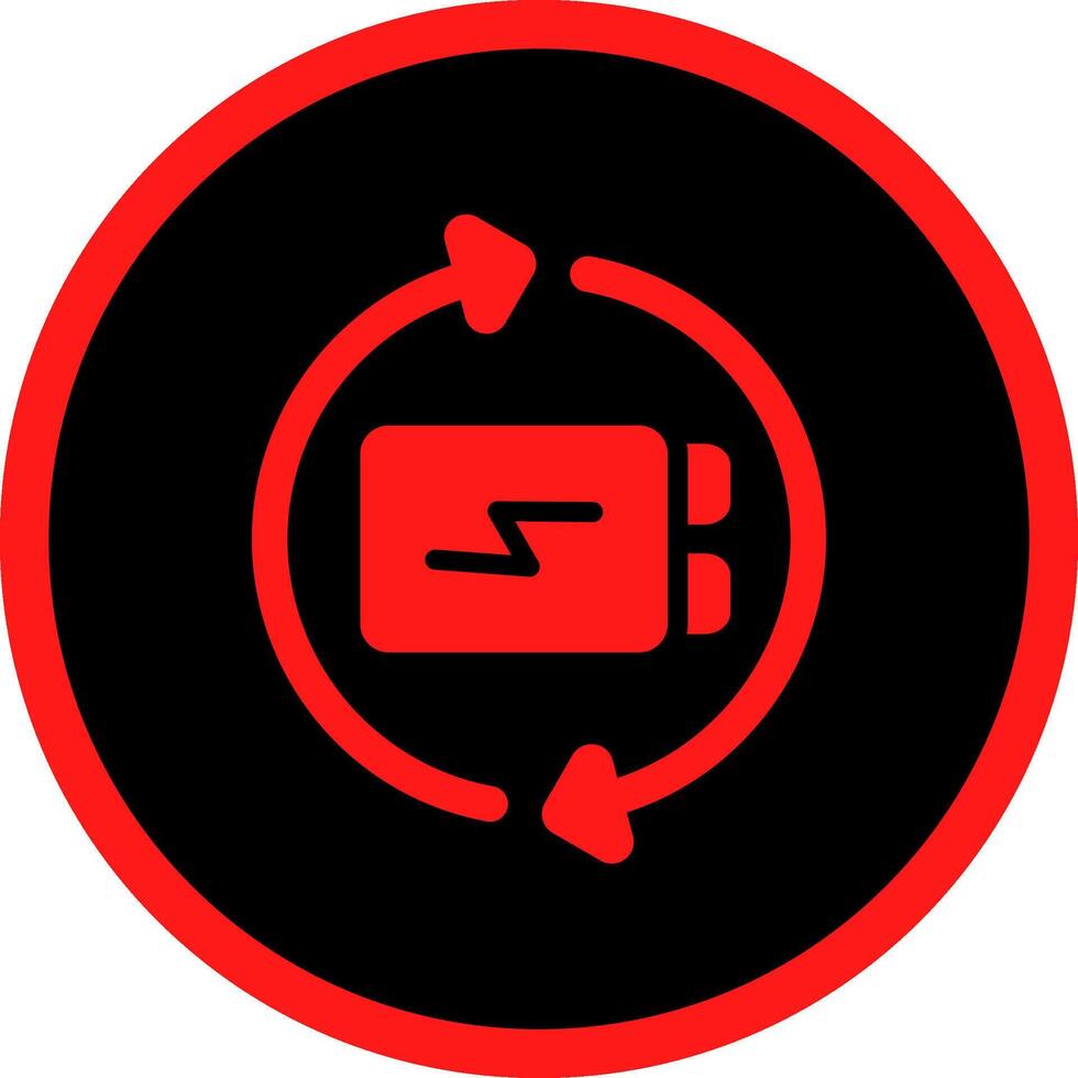 Battery Recycling Creative Icon Design vector