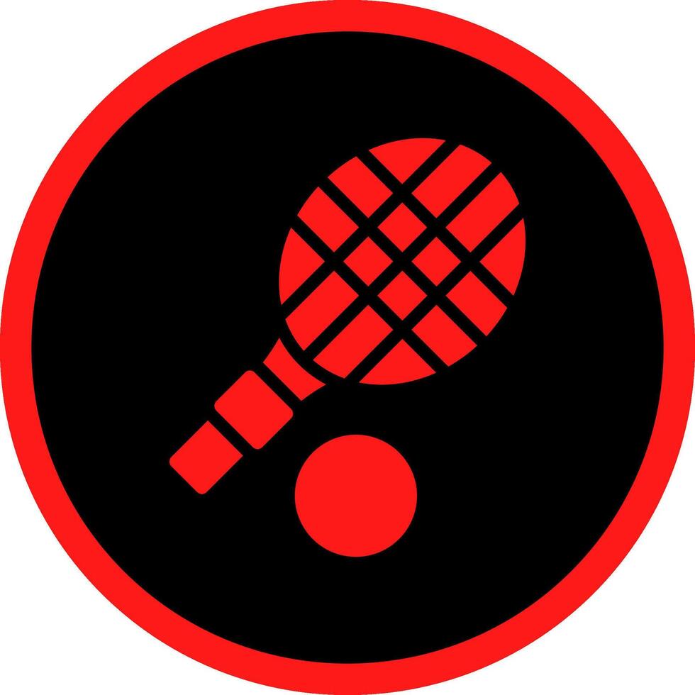 Tennis Racket Creative Icon Design vector