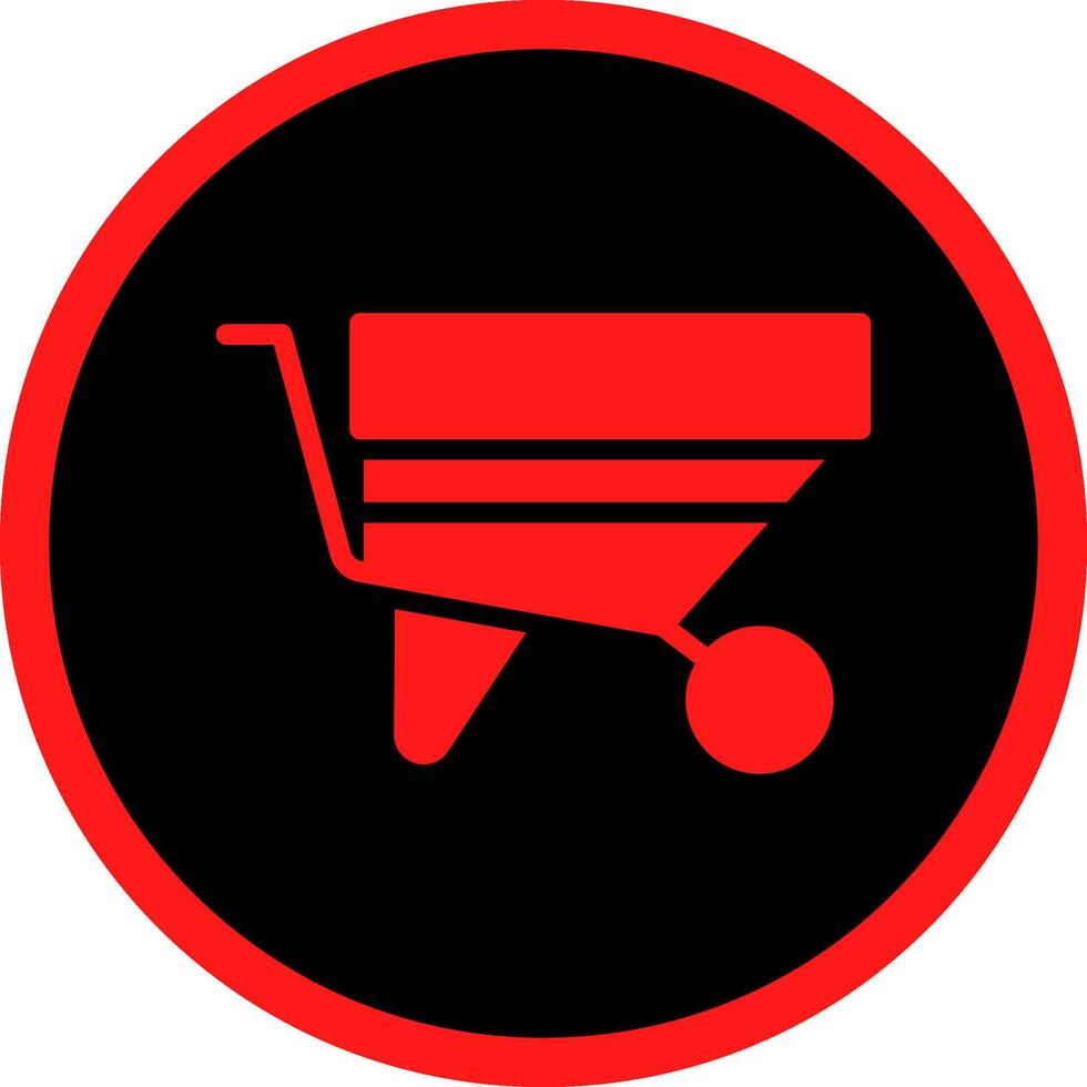 Wheelbarrow Creative Icon Design vector