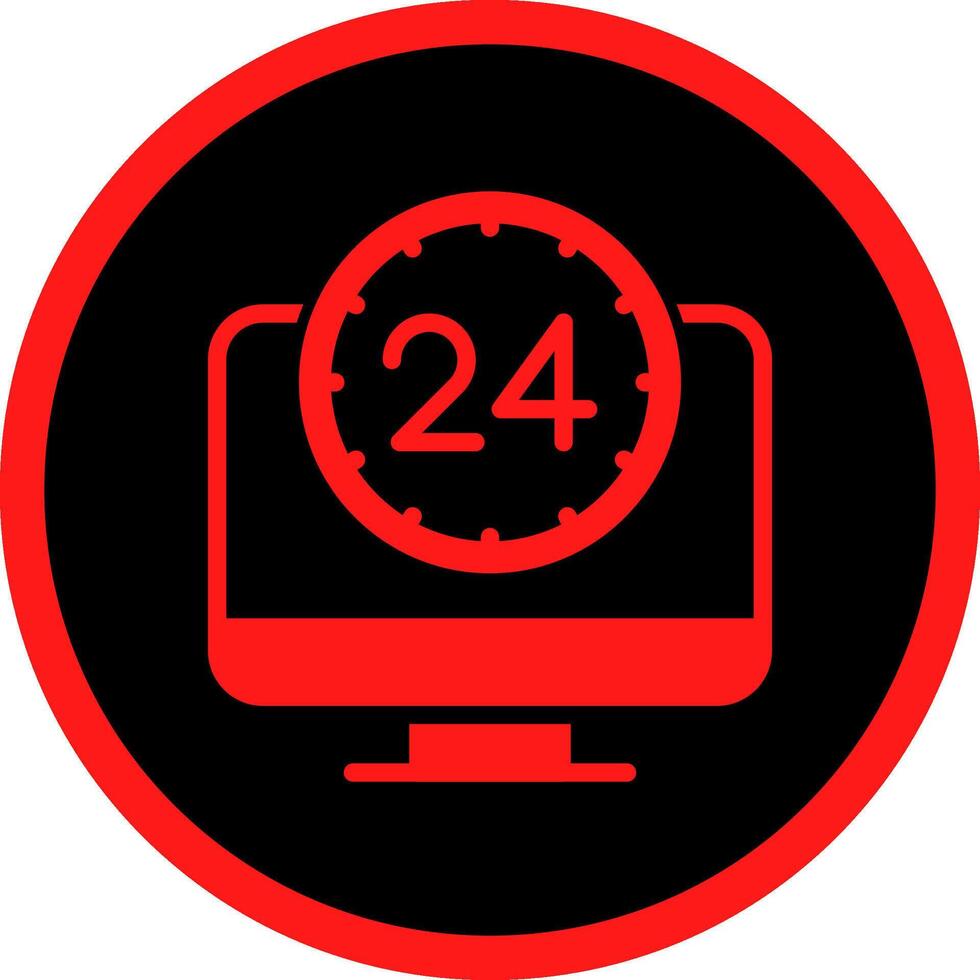 24 7 Monitoring Creative Icon Design vector