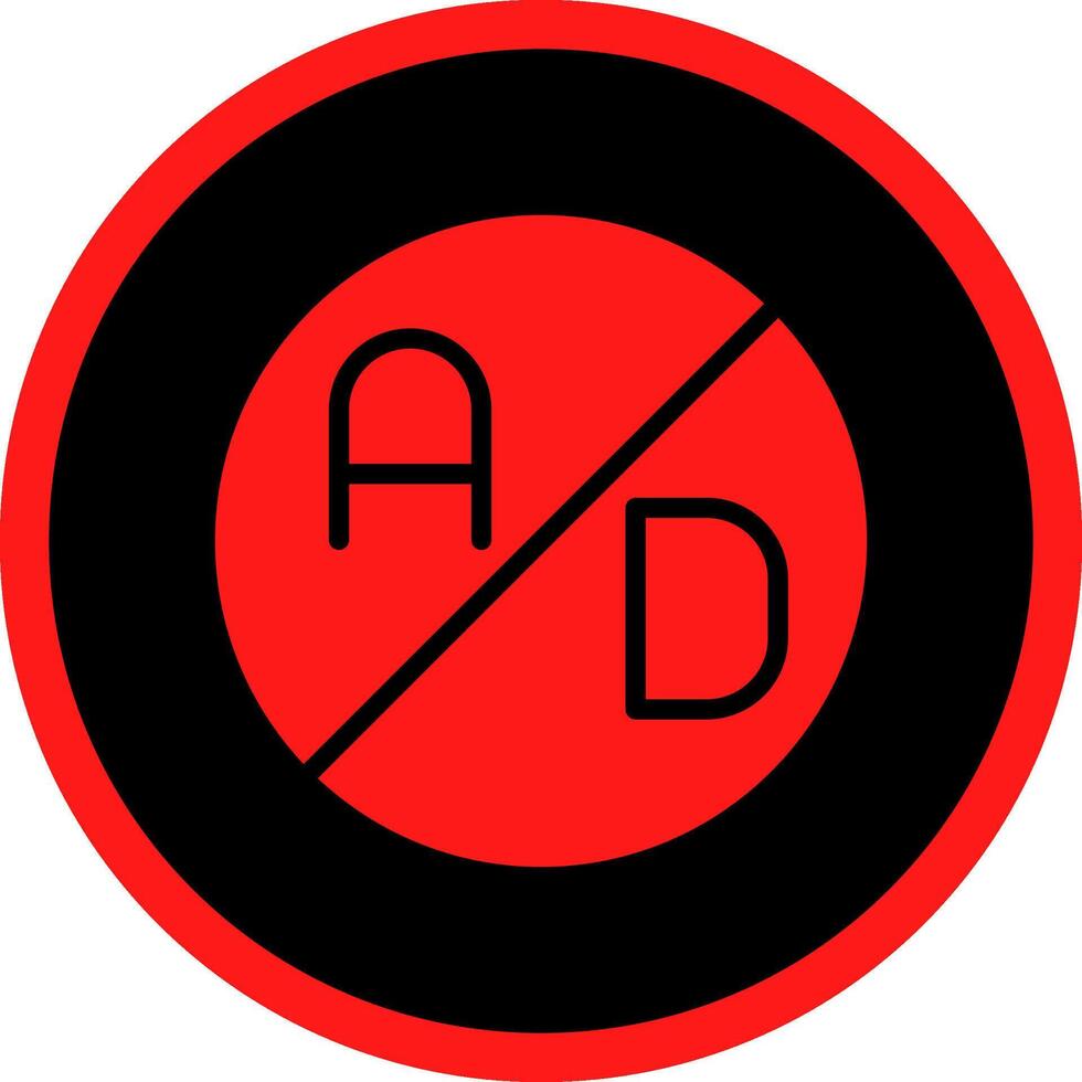 Ad Blocker Creative Icon Design vector