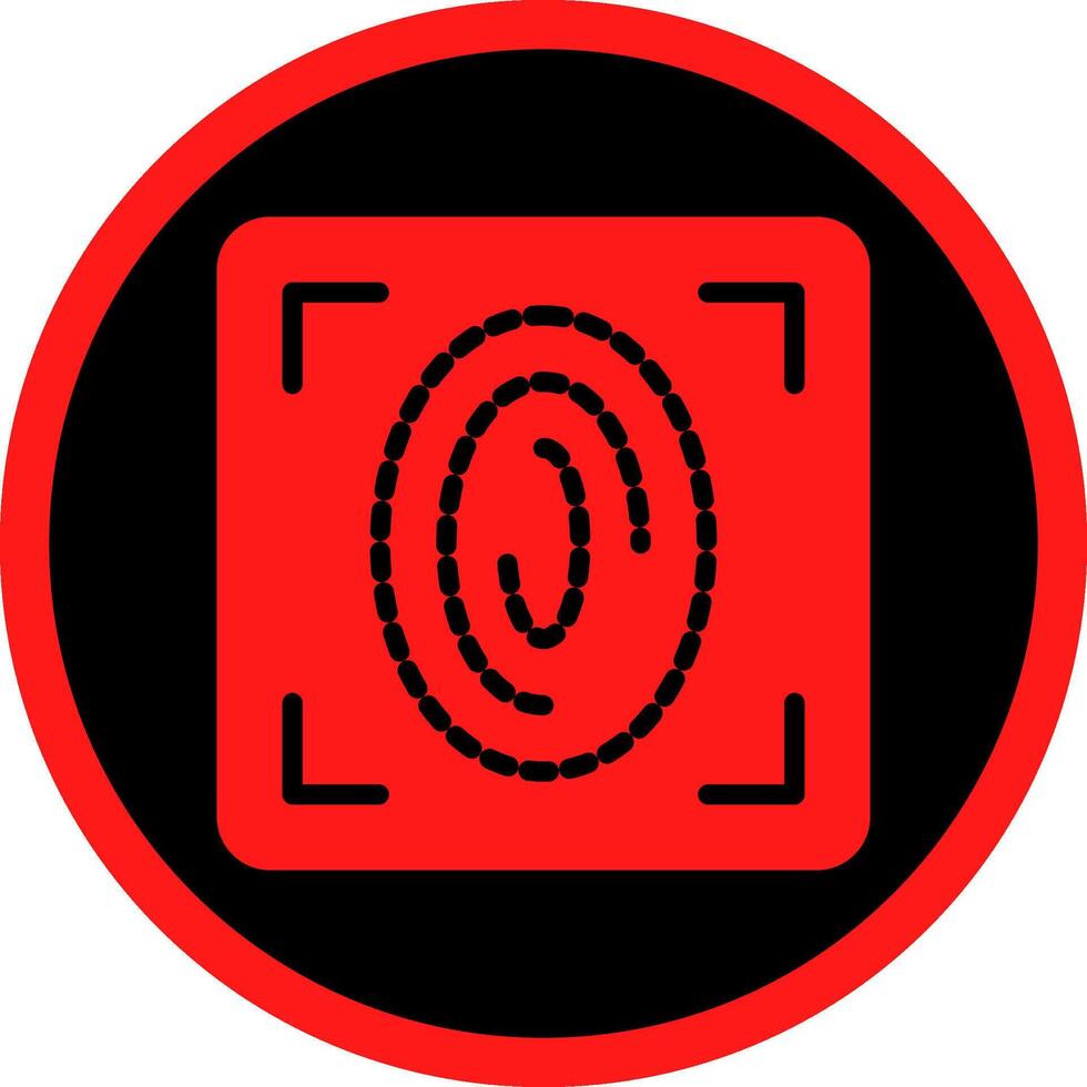 Fingerprint Scan Creative Icon Design vector
