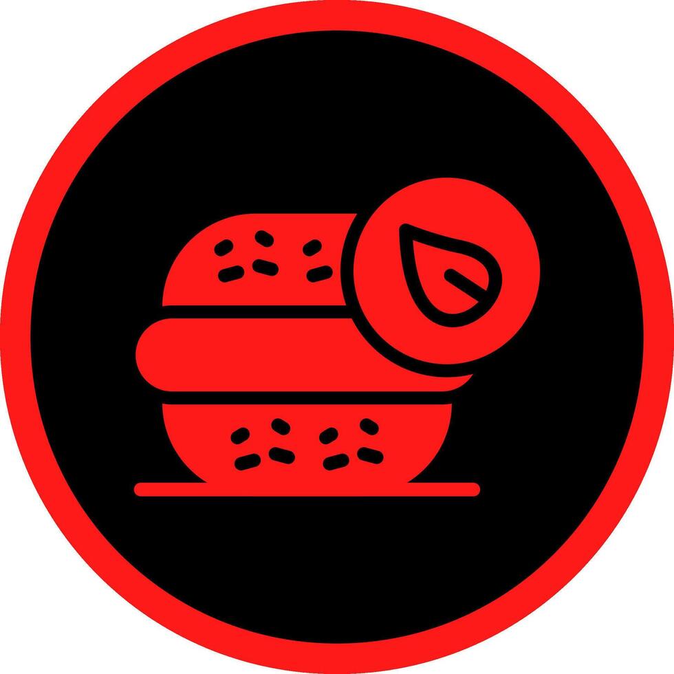 Vegan Burger Creative Icon Design vector